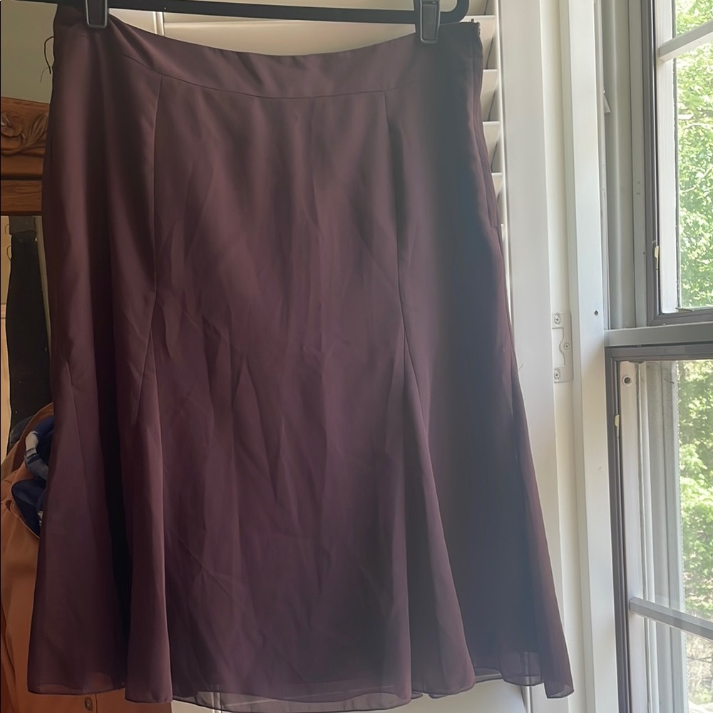 H&M burgundy A-Line Knee-Length Skirt
